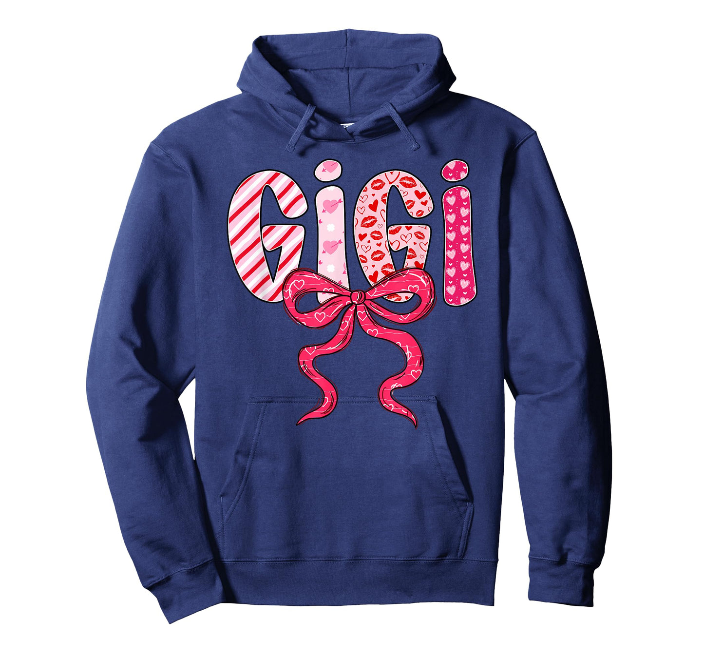 Gigi Valentine Pink Coquette Bow Valentine's Day Grandma T-Shirt
