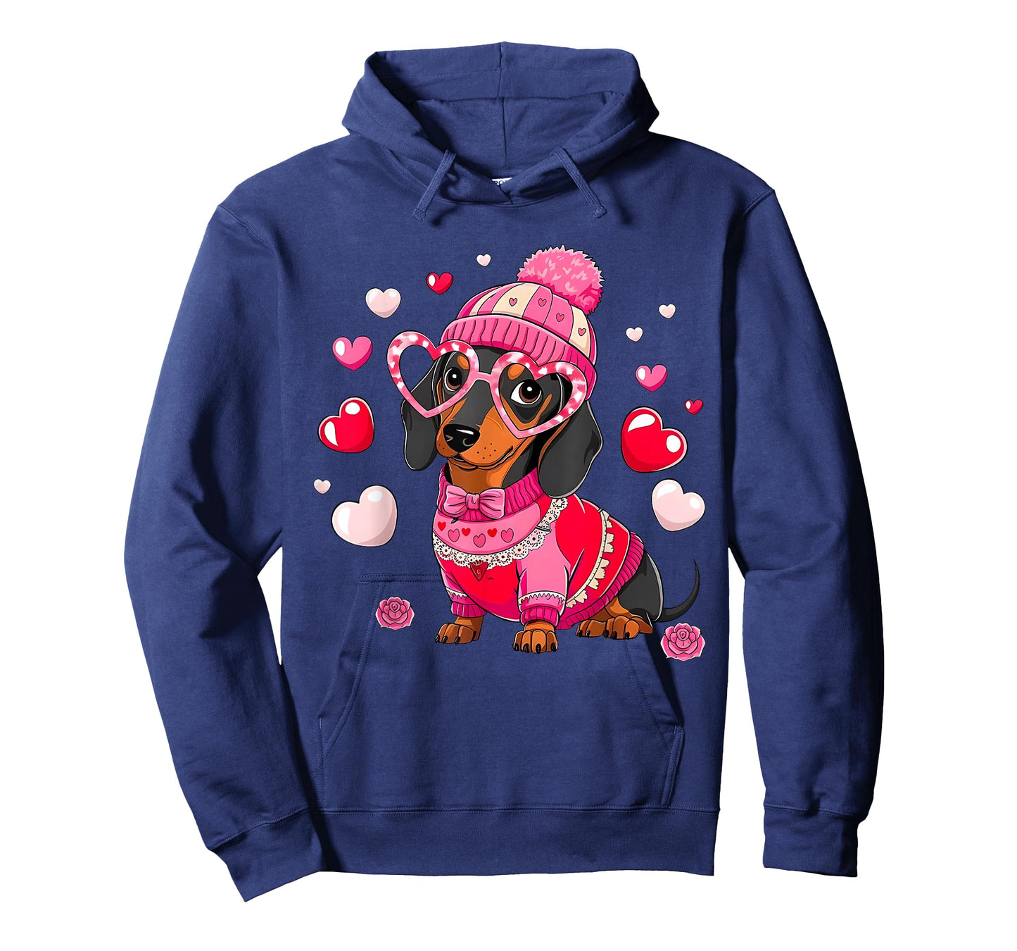 Cute Dachshund Valentine's Day Heart Lover Dog Mom Women T-Shirt