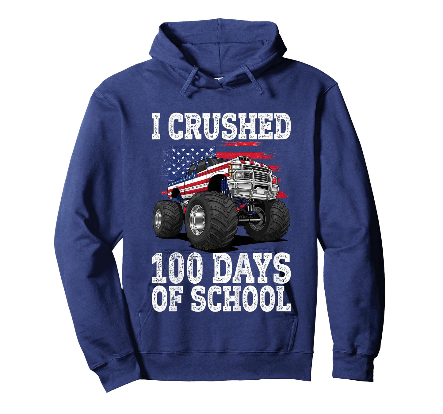 Kids I Crushed 100 Days of School Monster Truck 100 Days Smarter T-Shirt