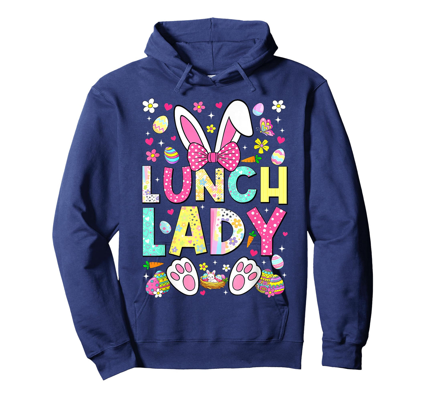Lunch Lady Crew Funny Bunny Cafeteria Family Easter Day T-Shirt