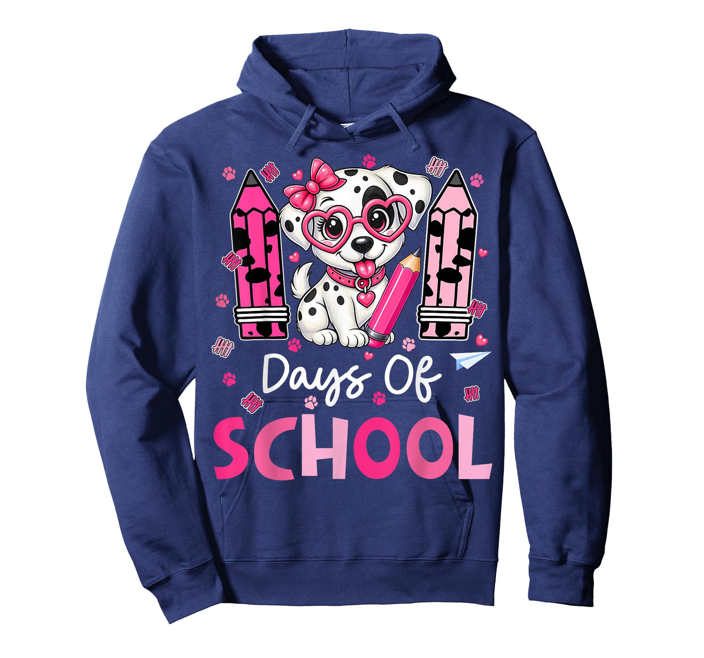 100 Days of School Cute Dalmatian Dog Teachers Girls Kids T-Shirt