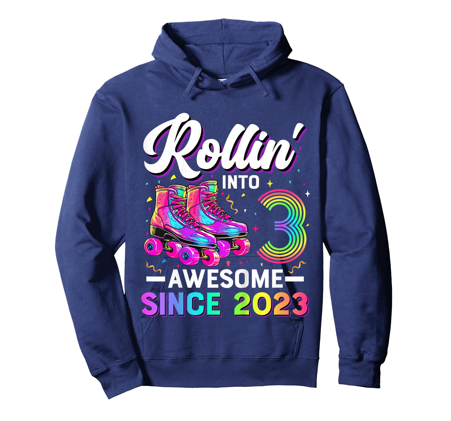 Kids 3rd Birthday Shirt Girl 3 Year Old Roller Skate Skating T-Shirt