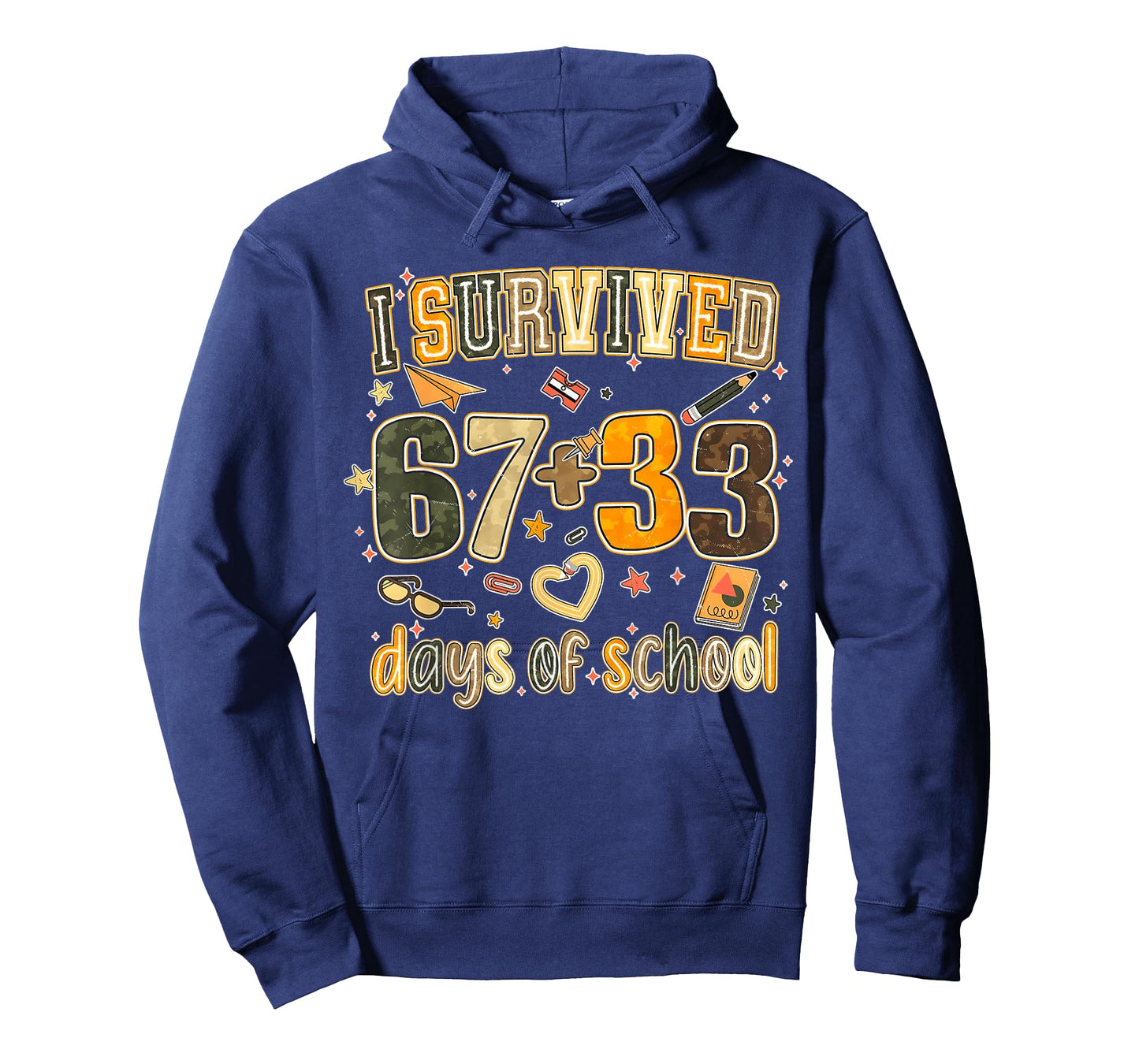 I Survived 67 + 33 Day of School Six Seven Donut Teacher Kid T-Shirt