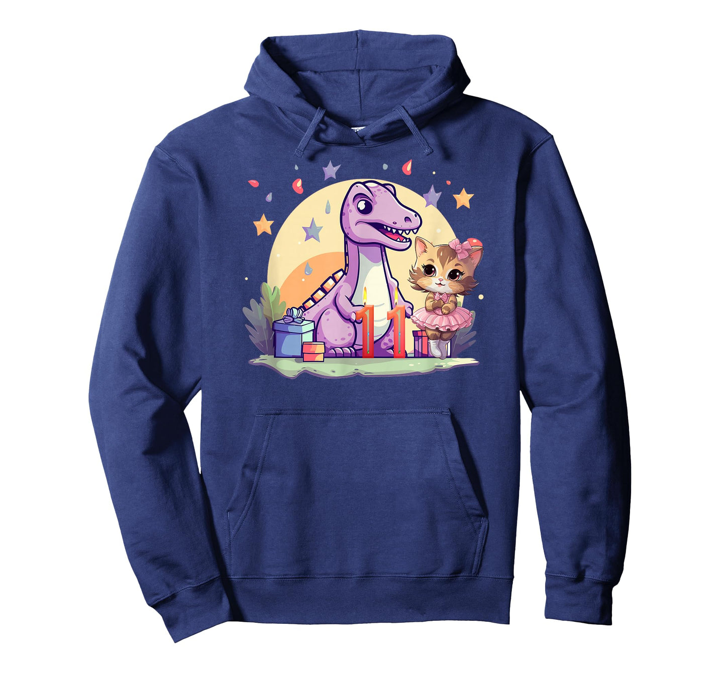 11th Birthday Dinosaur-Ballet-Cats 11 Years-Old Girls Kids T-Shirt