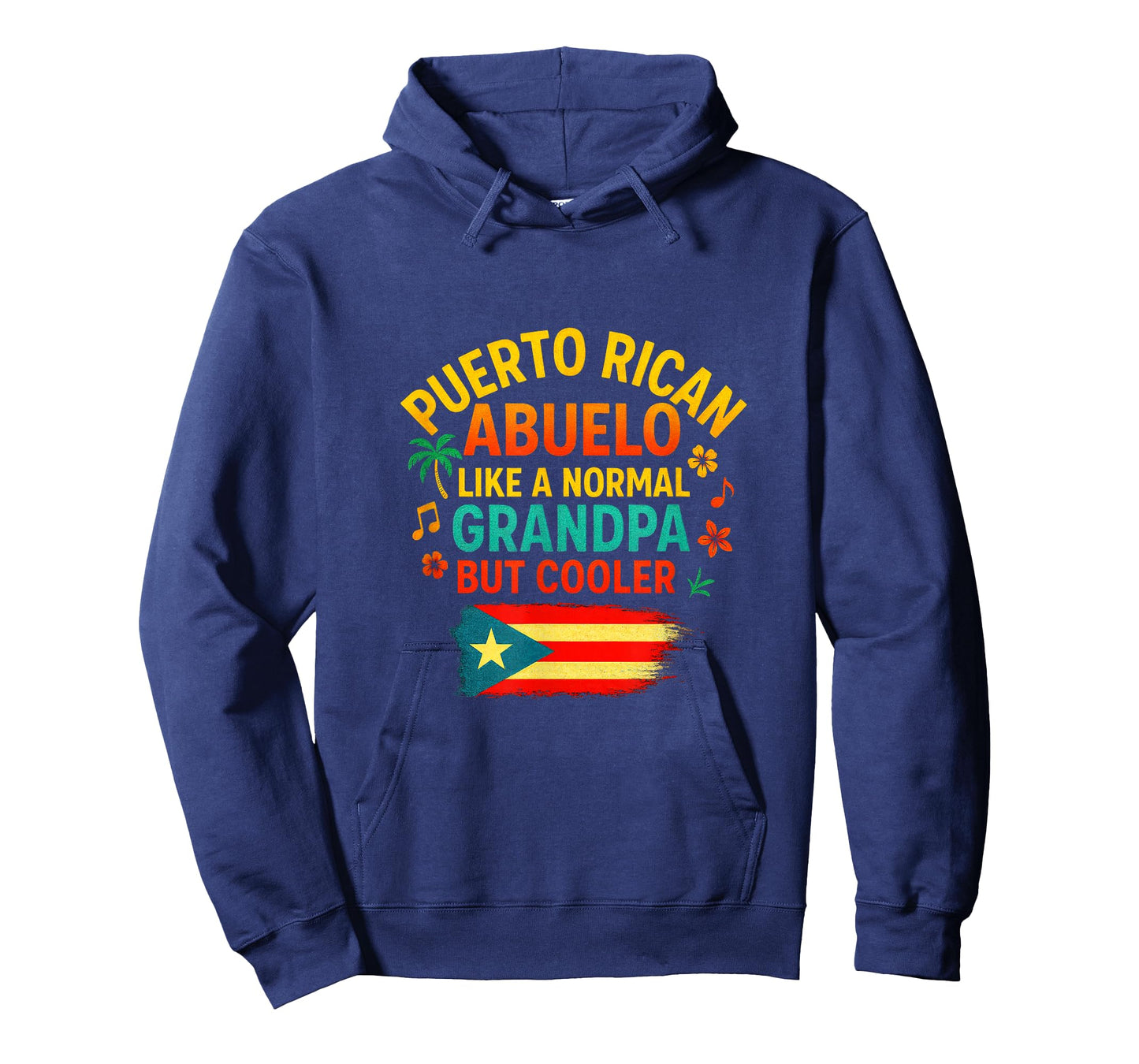 Puerto Rican Abuelo - Boricua Flag Pride Design T-Shirt