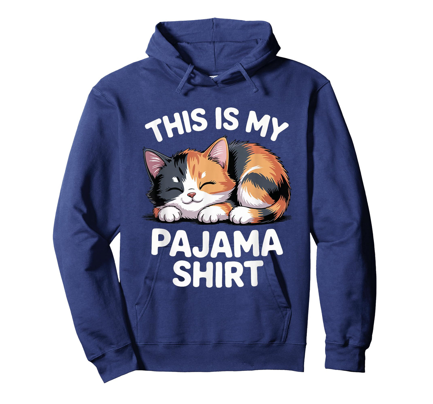 Cute Calico Cat Pajama Funny Bedtime T-Shirt