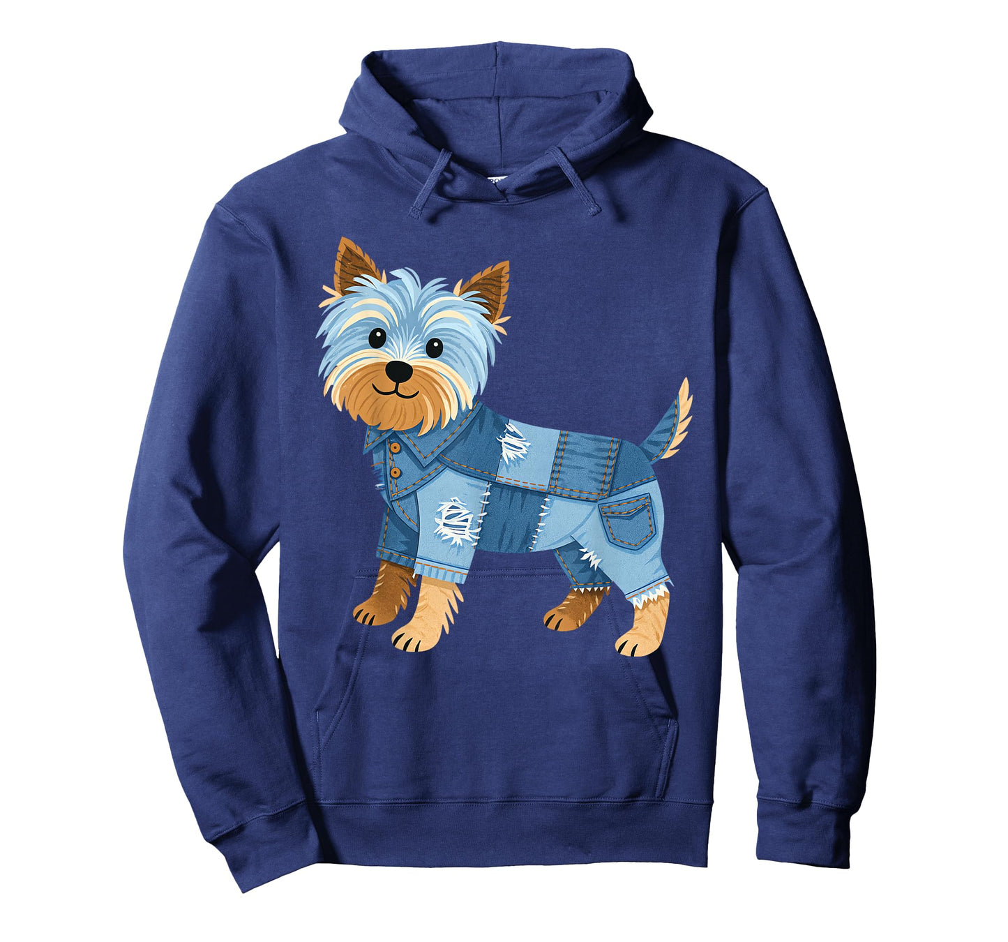 Cute Denim Dog Patchwork Puppy Vintage Style Art T-Shirt