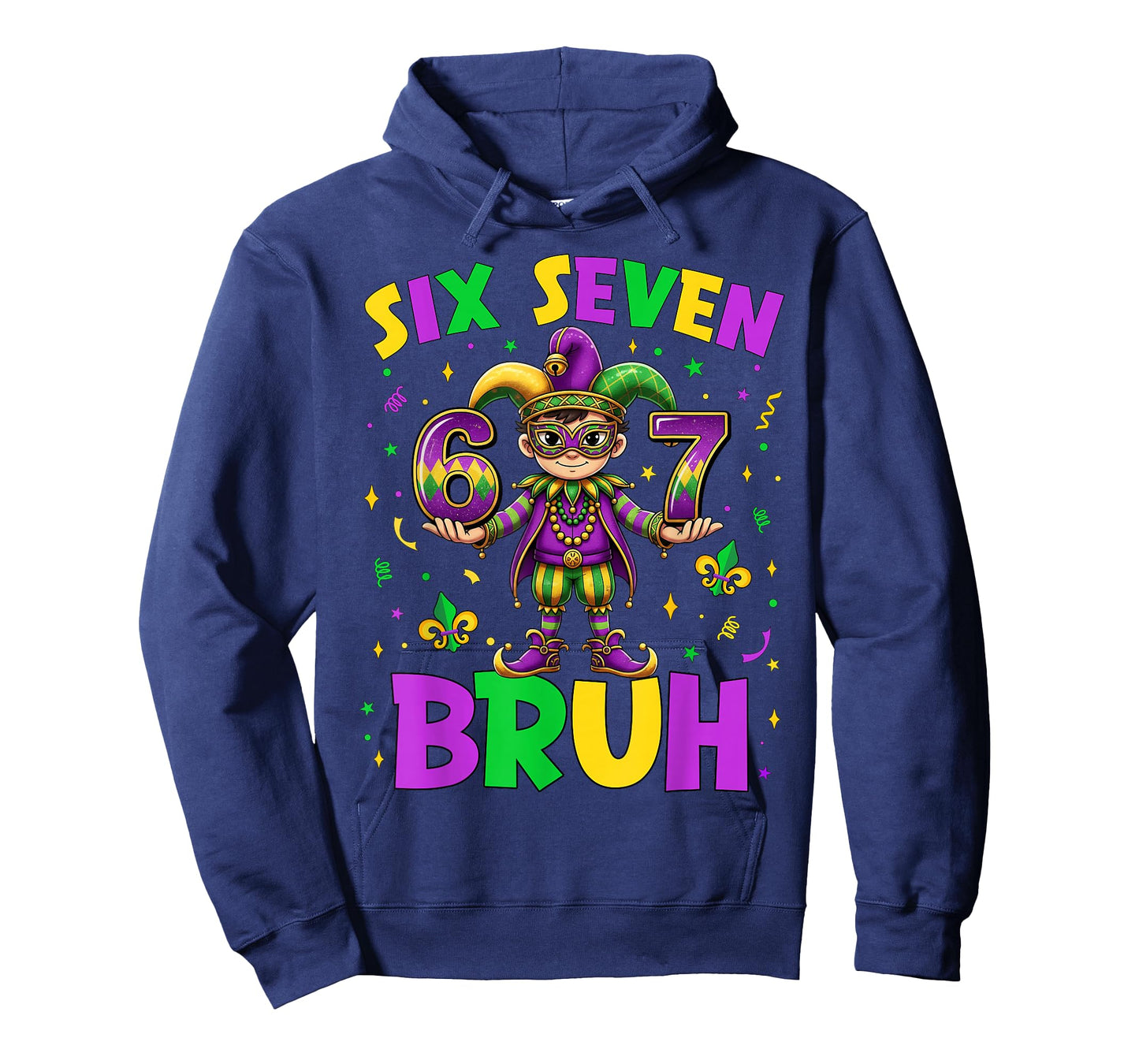 Bruh 67 Six Seven 6 7 Meme Mardi Gras New Orleans Trip Boys T-Shirt