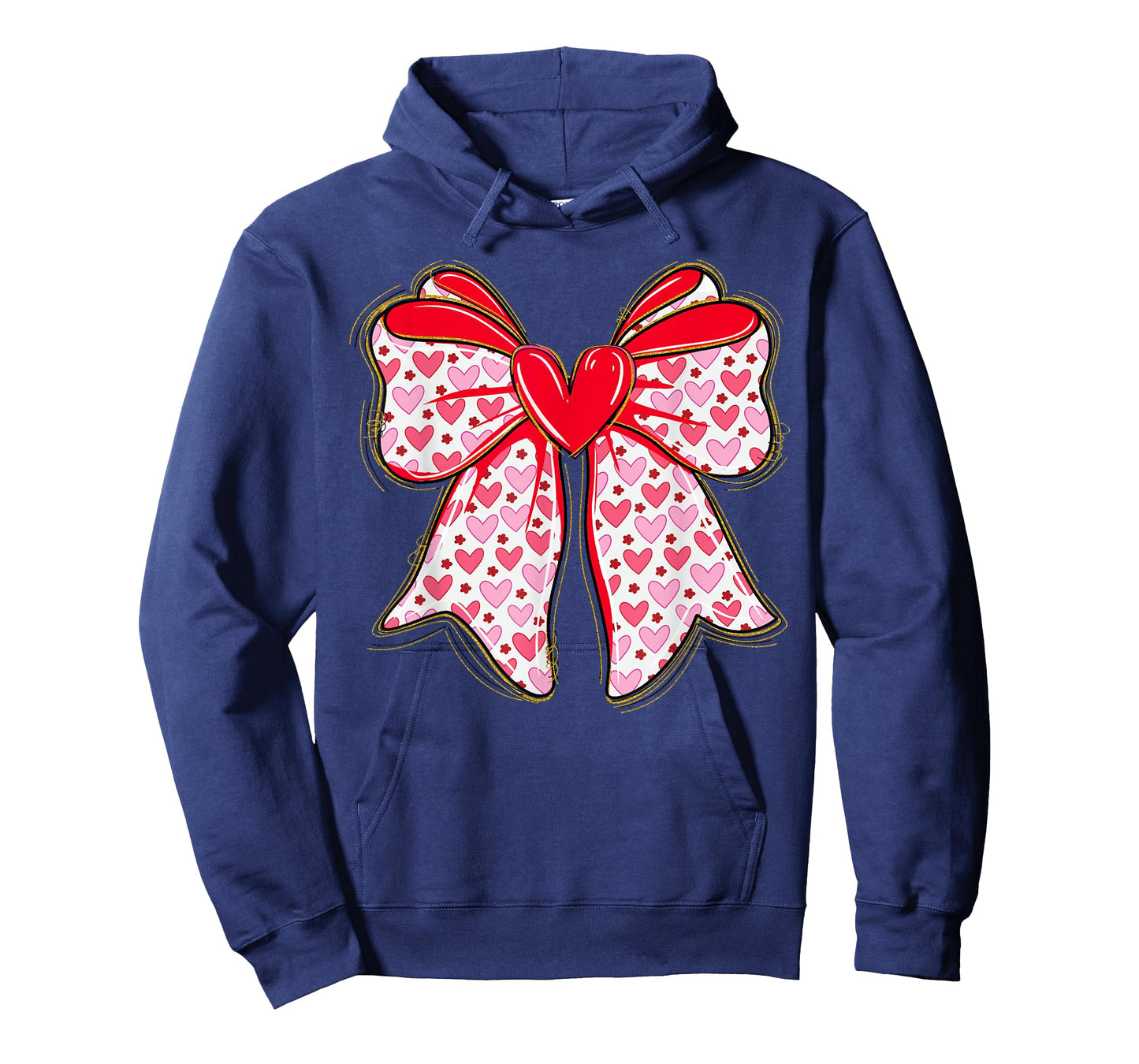 Valentine Hearts Coquette Bow Women Girls T-Shirt