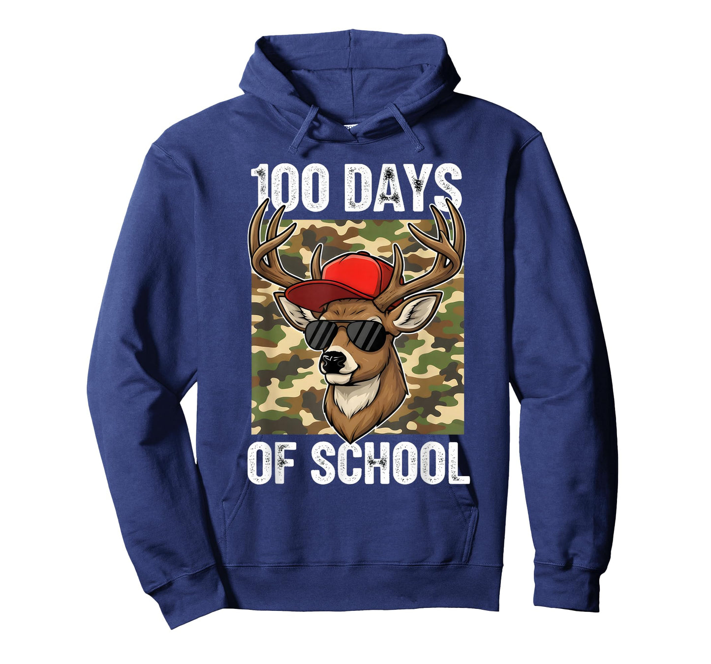 100 Days of School Deer Hunting Kids Students Boys Camo T-Shirt