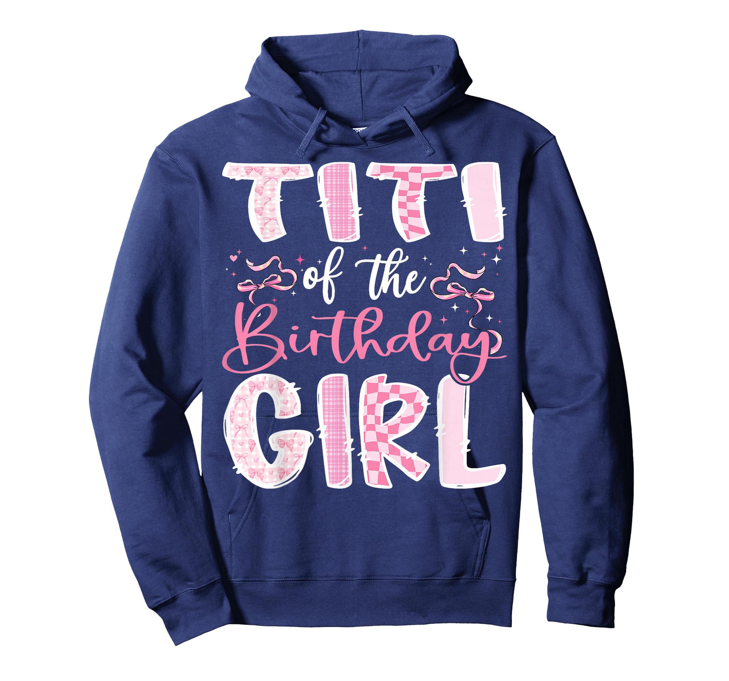 Titi of The Birthday Girl Pink Coquette Bow Family T-Shirt
