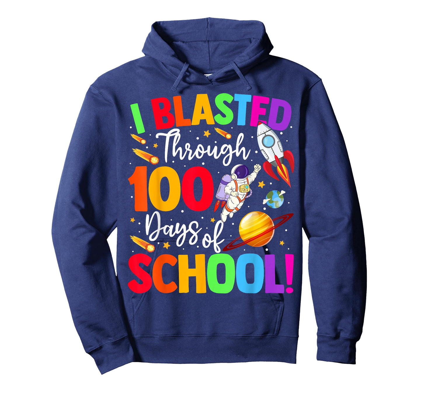 100 Days of School Astronaut Space 100th Day Boys Kids T-Shirt