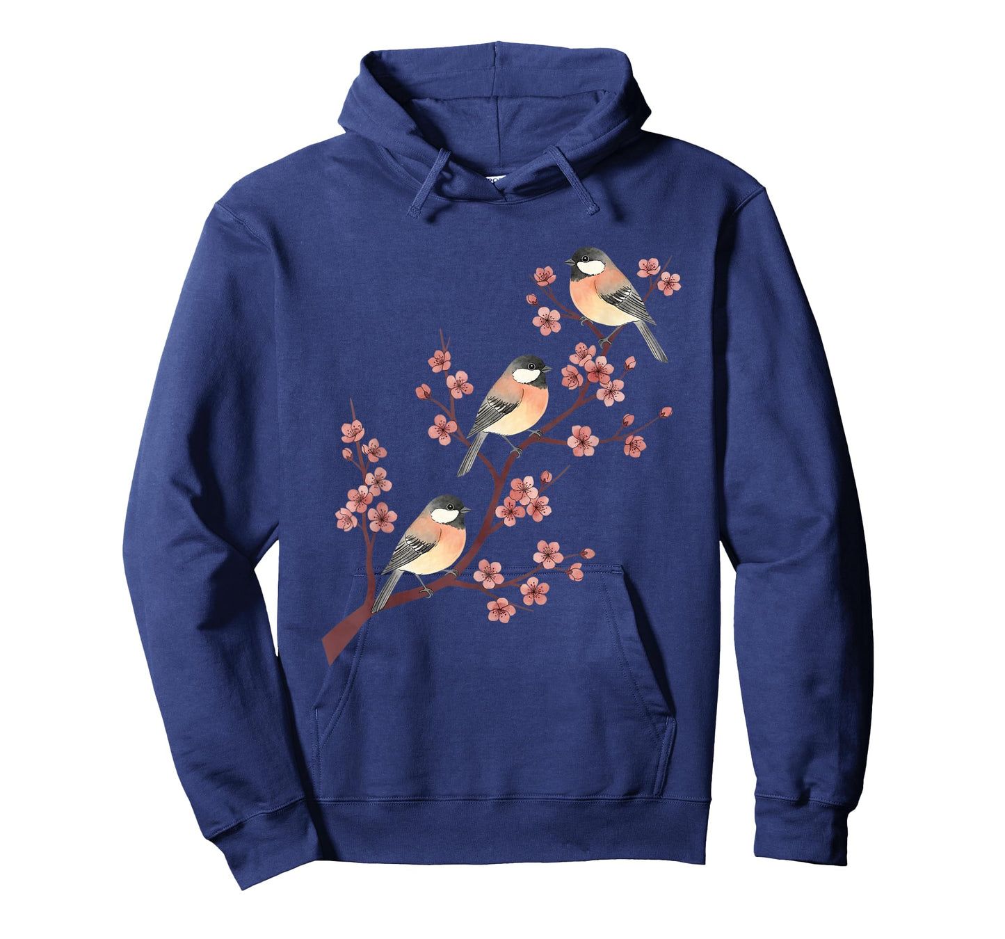 Bird Chickadee Trio On Cherry Blossoms SpringSong T-Shirt