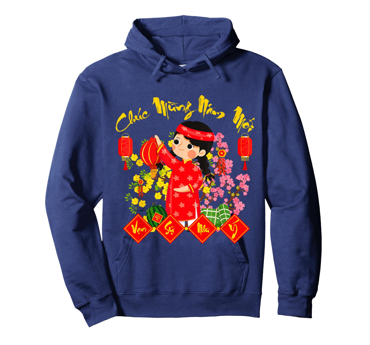 Cute Chuc Mung NAM Moi Vietnamese Lunar New Year Ao Dai Girl T-Shirt