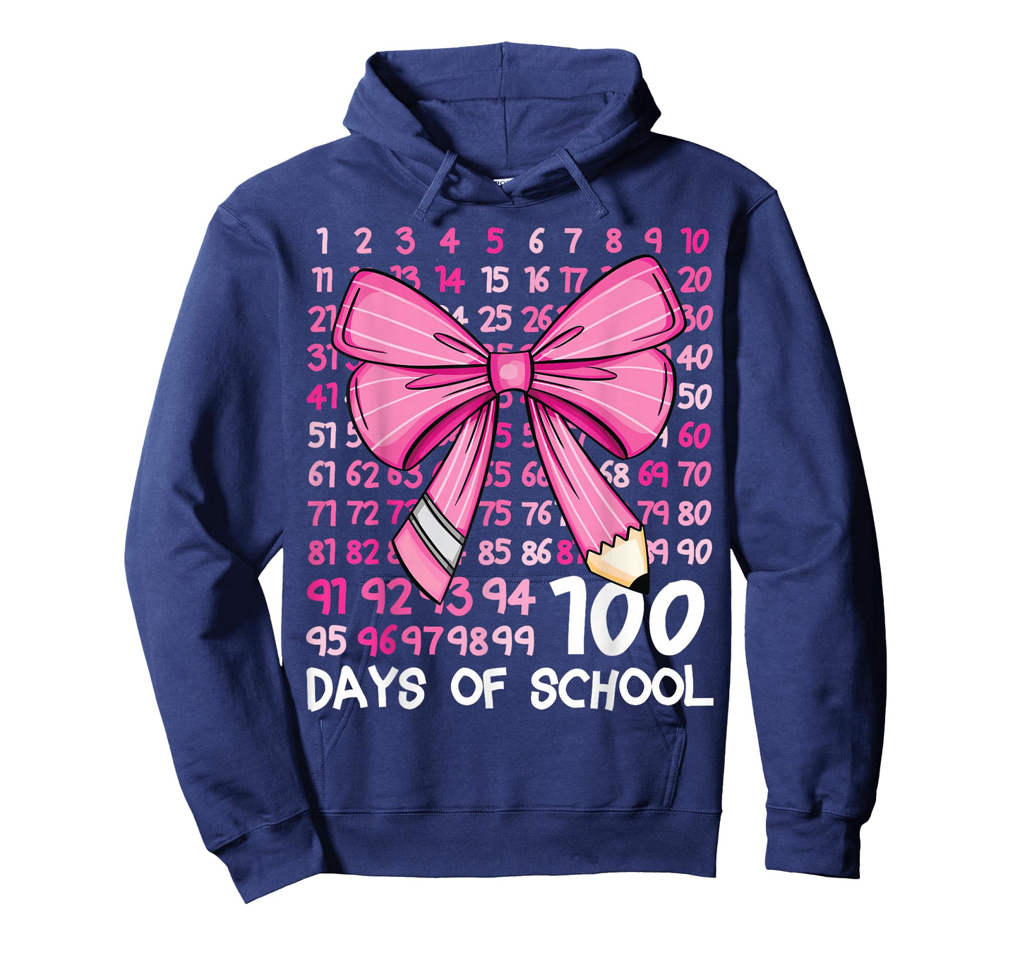 100 Days of School Coquette Bow Numbers 100th Day of School T-Shirt