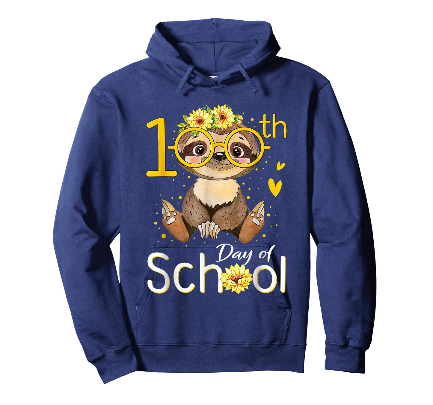 Happy 100 Days of School Sloth 100th Day of School Sloth T-Shirt