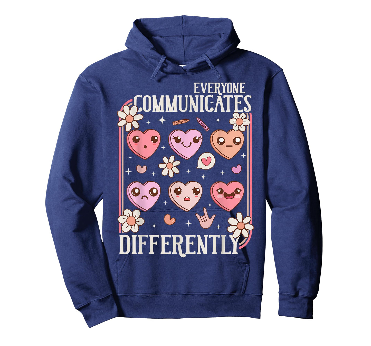 Everyone Communicates Differently Valentines Day Autism T-Shirt