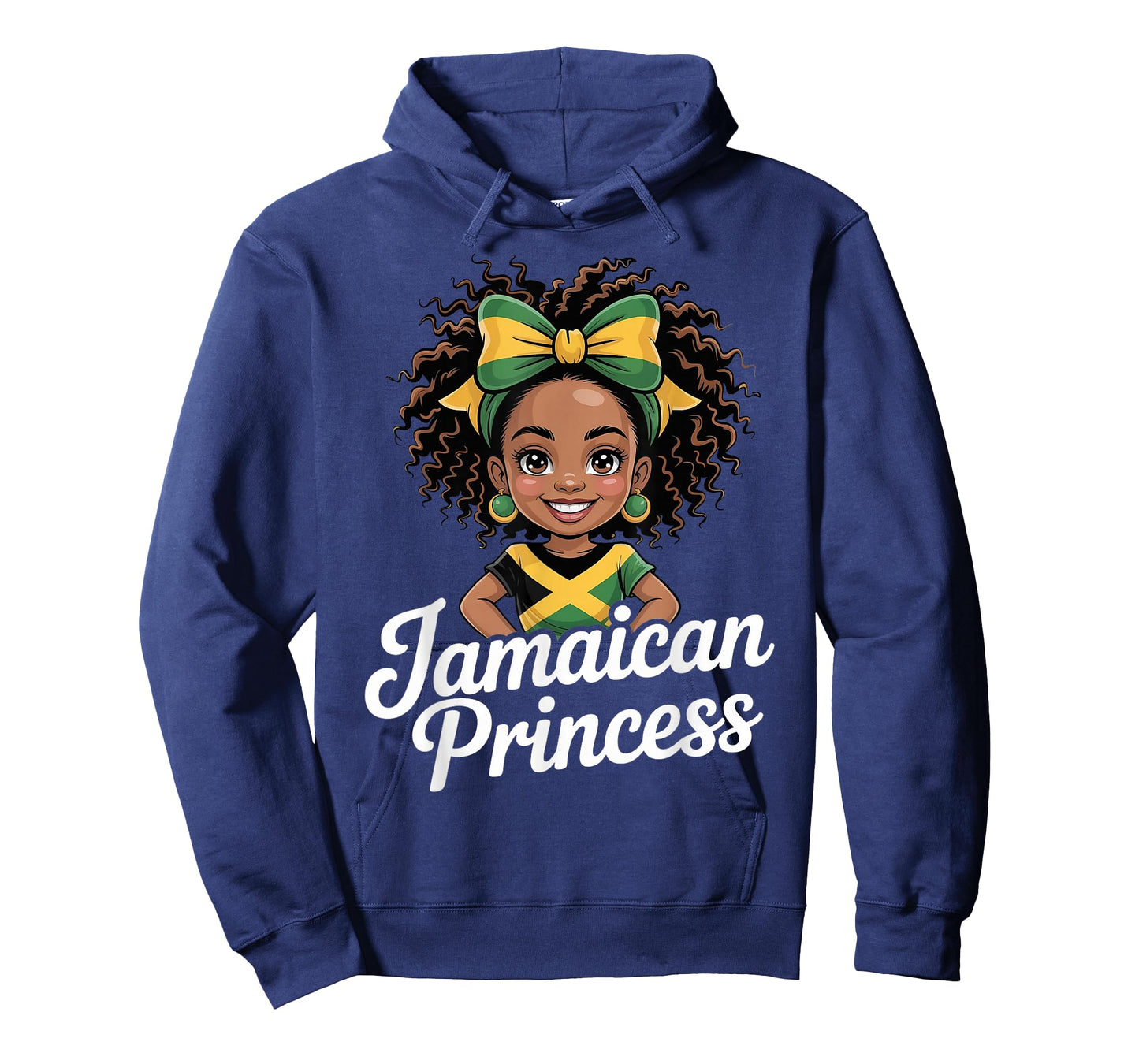 Cute Jamaican Princess Girls Teens Kids Jamaica Flag Bow T-Shirt