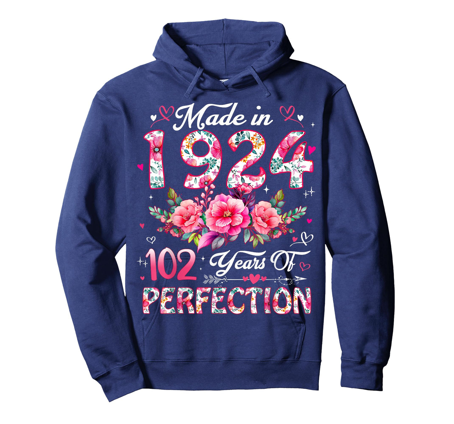 102 Year Old Made in 1924 Floral 102nd Birthday Women T-Shirt