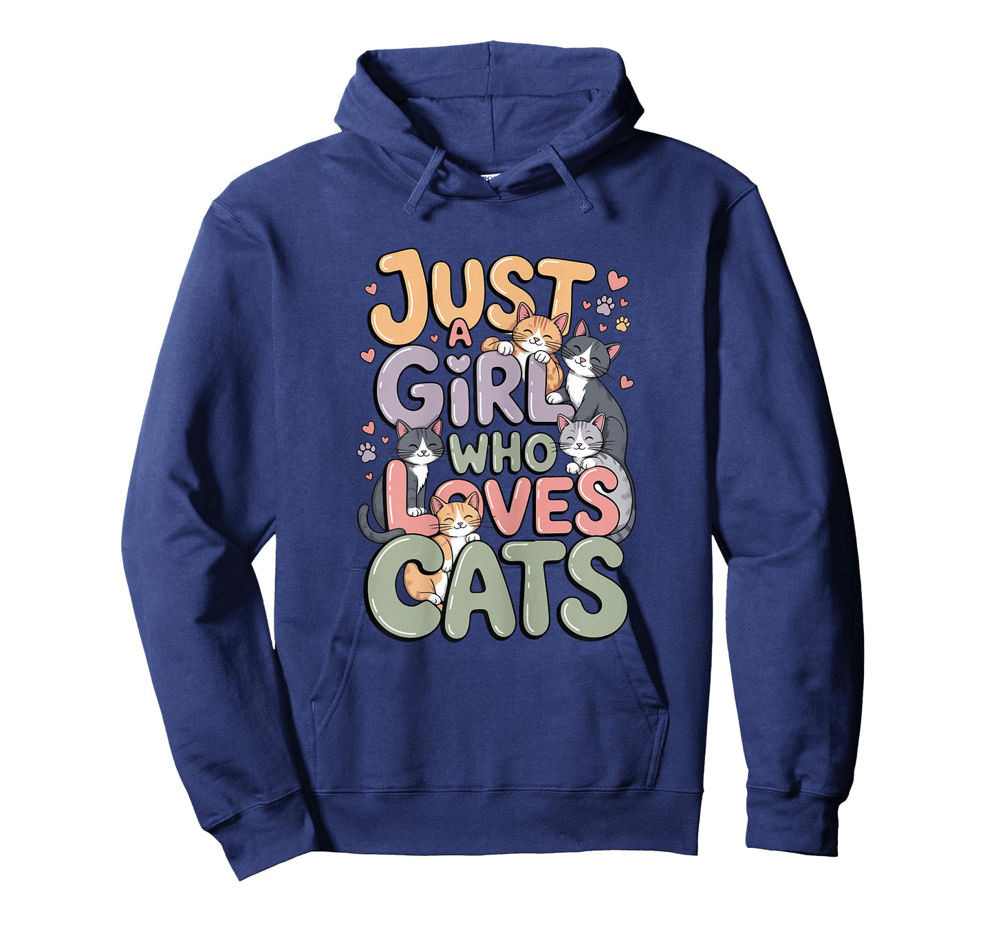 Just a Girl Who Loves Cats Cute Kawaii Cat Lover Women Girls T-Shirt