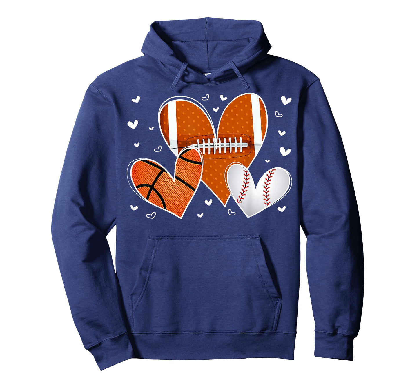 Funny Valentines Baseball Basketball Football Heart Boy Men T-Shirt