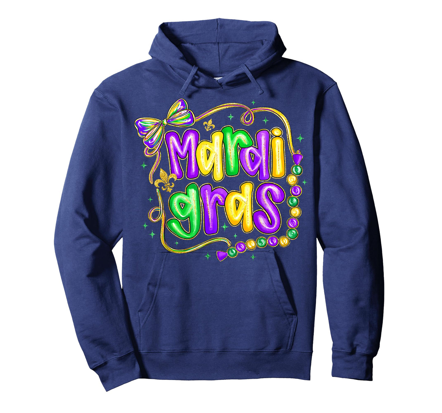 Preppy Mardi Gras Fleur De Lis Coquette Bow Women Girls T-Shirt