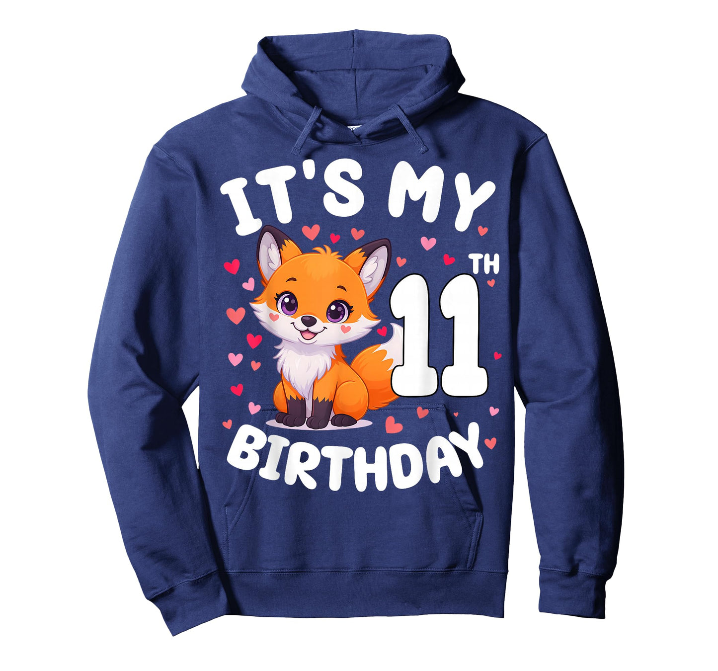 Fox Animal Lovers 11th Birthday Girl Fox B-Day 11 Years Old T-Shirt