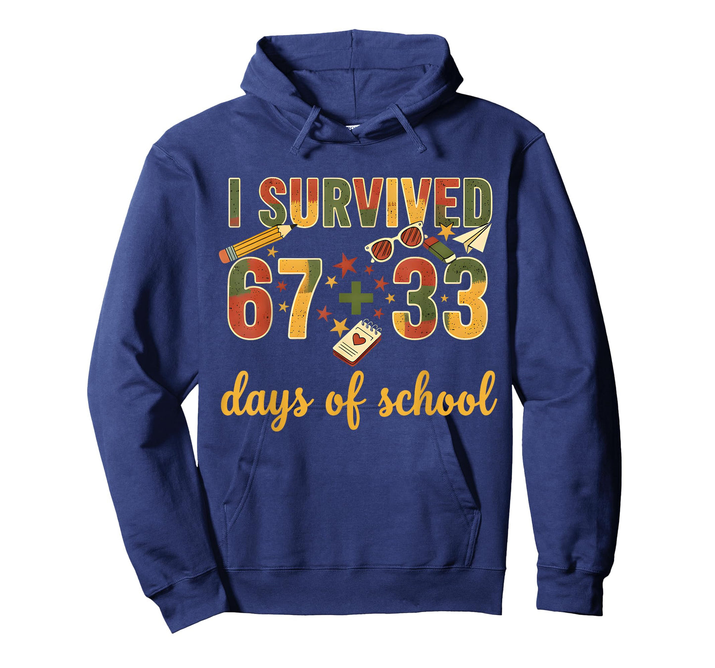 I Survived 67 + 33 Days of School 100 Days of School Teacher T-Shirt