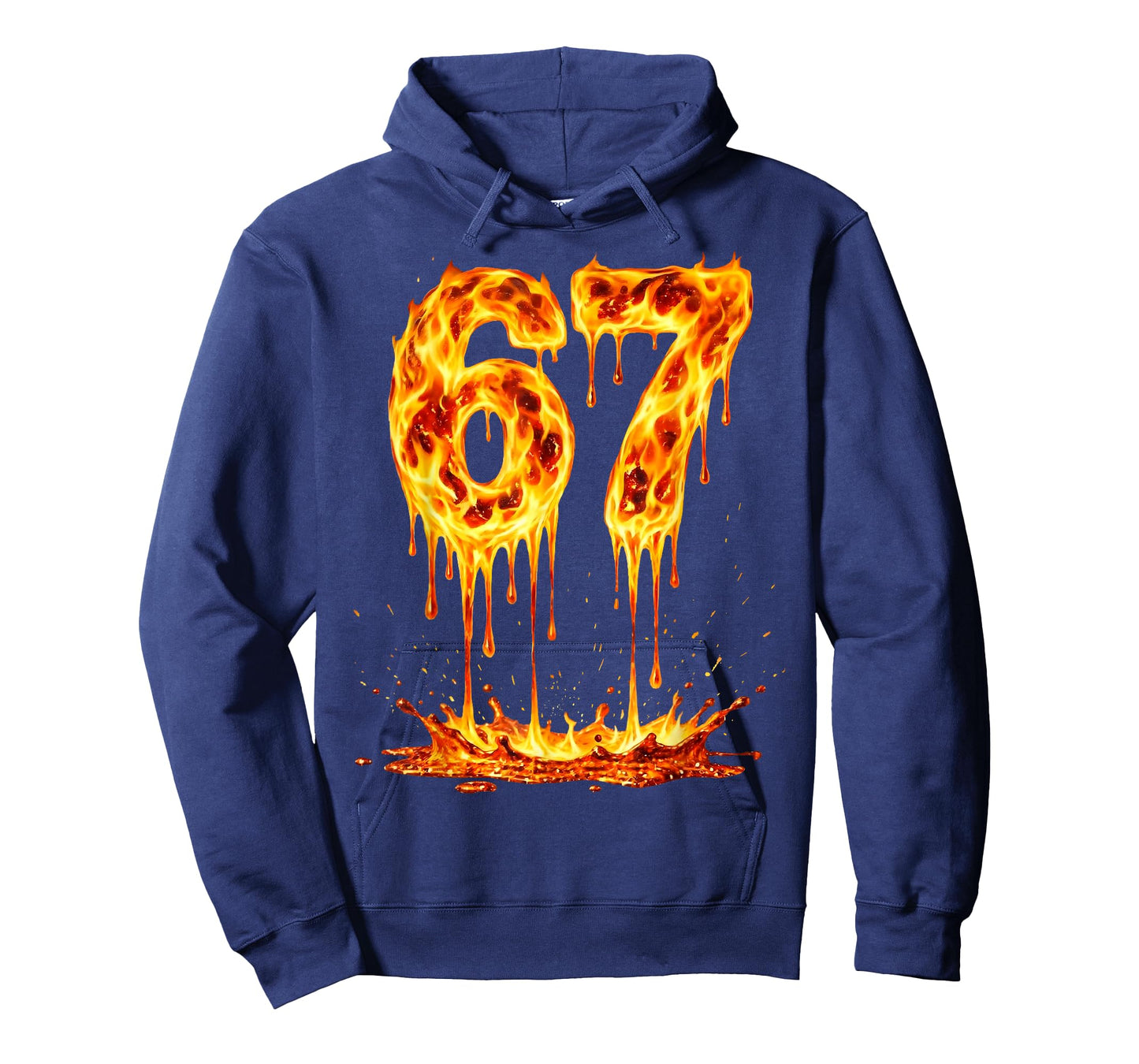 Funny Six Seven Lava 6 7 Meme Gen Alpha Slang Flames 67 Drip T-Shirt