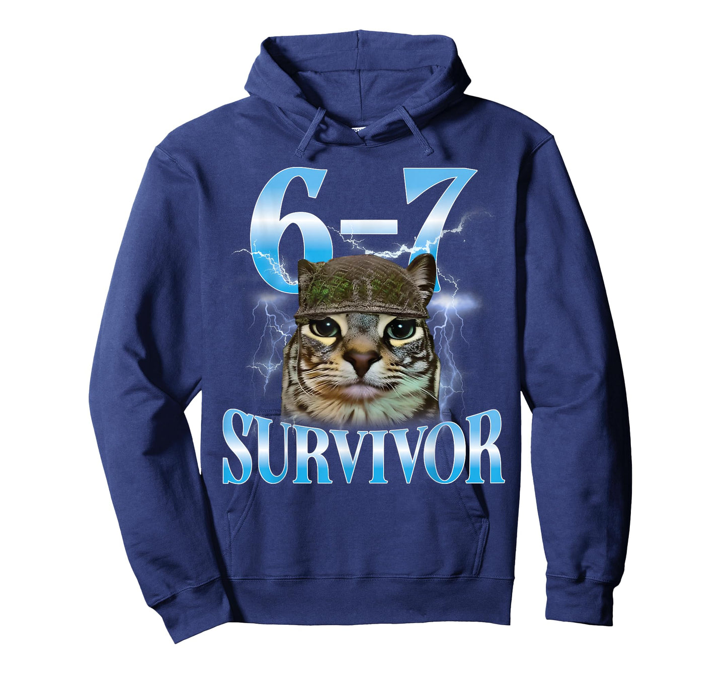 Funny Saying 67 Cats Tummy Ache Survivor Cat Meme Six Seven T-Shirt