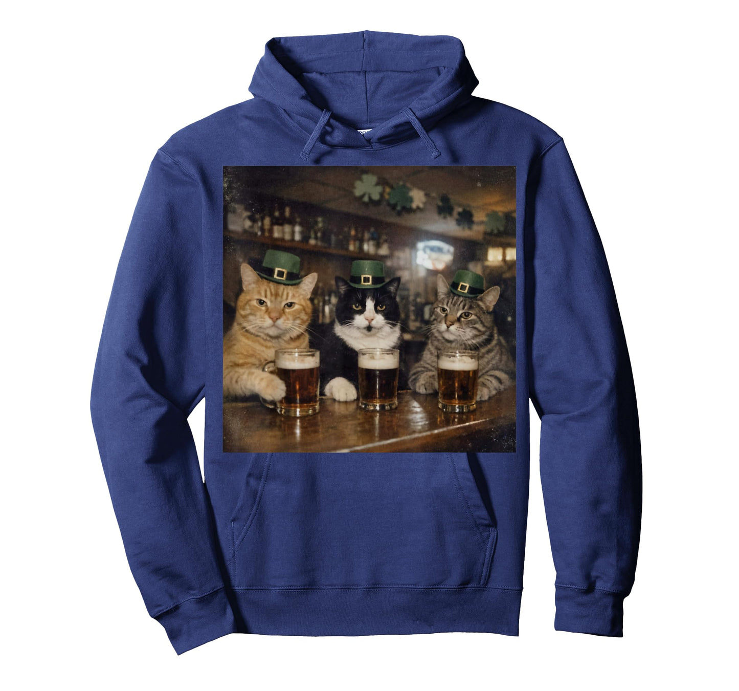 St Patricks Catricks Day Funny Cats Drinking Beer Women Men T-Shirt