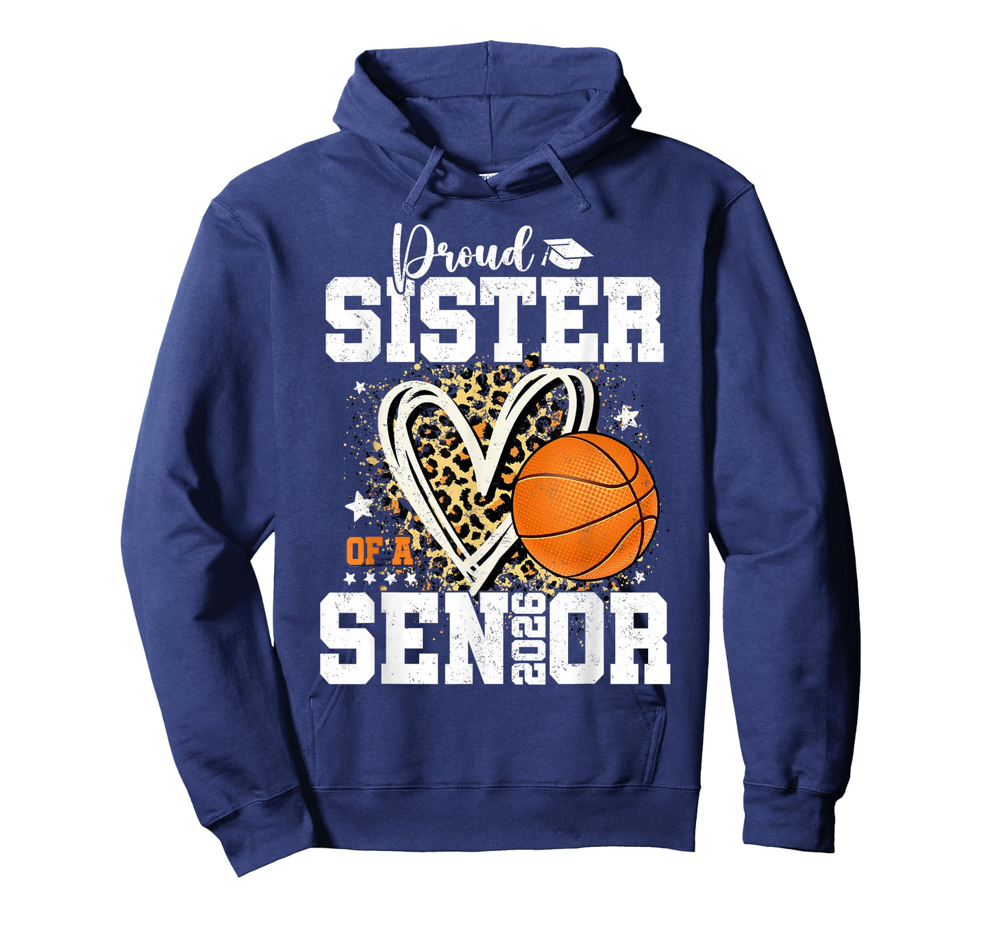 Proud Sister of A 2026 Senior Graduate Basketball Leopard T-Shirt