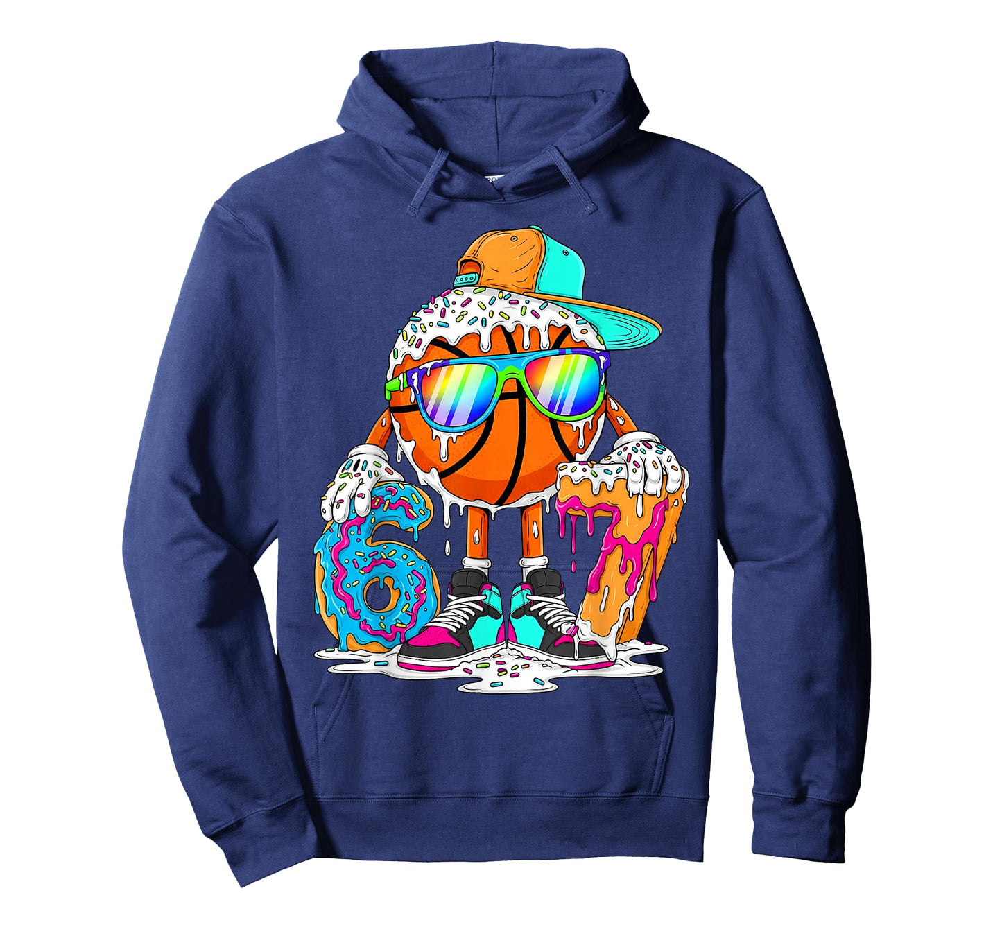 Funny 67 Basketball Ice Cream Drip Six Seven Meme T-Shirt