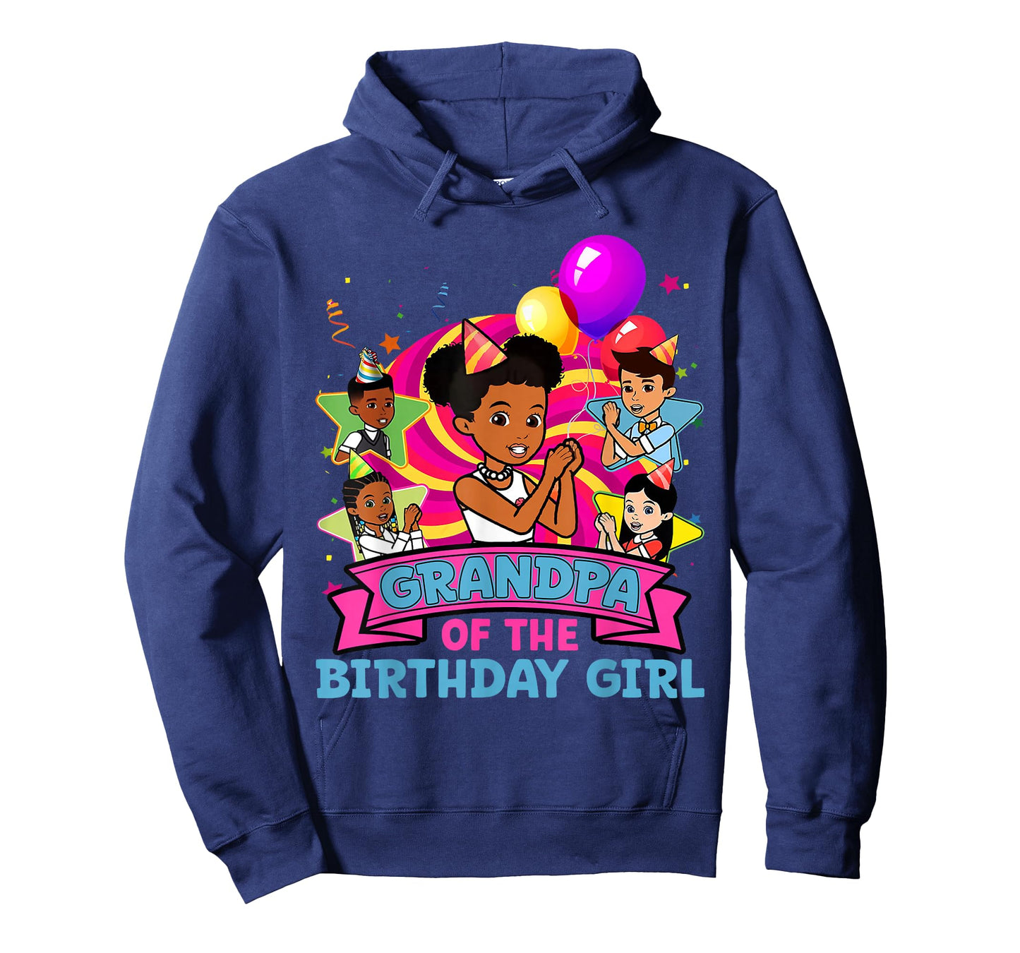 Grandpa of Birthday Girl Gracie Pink Doll Family Decorations T-Shirt