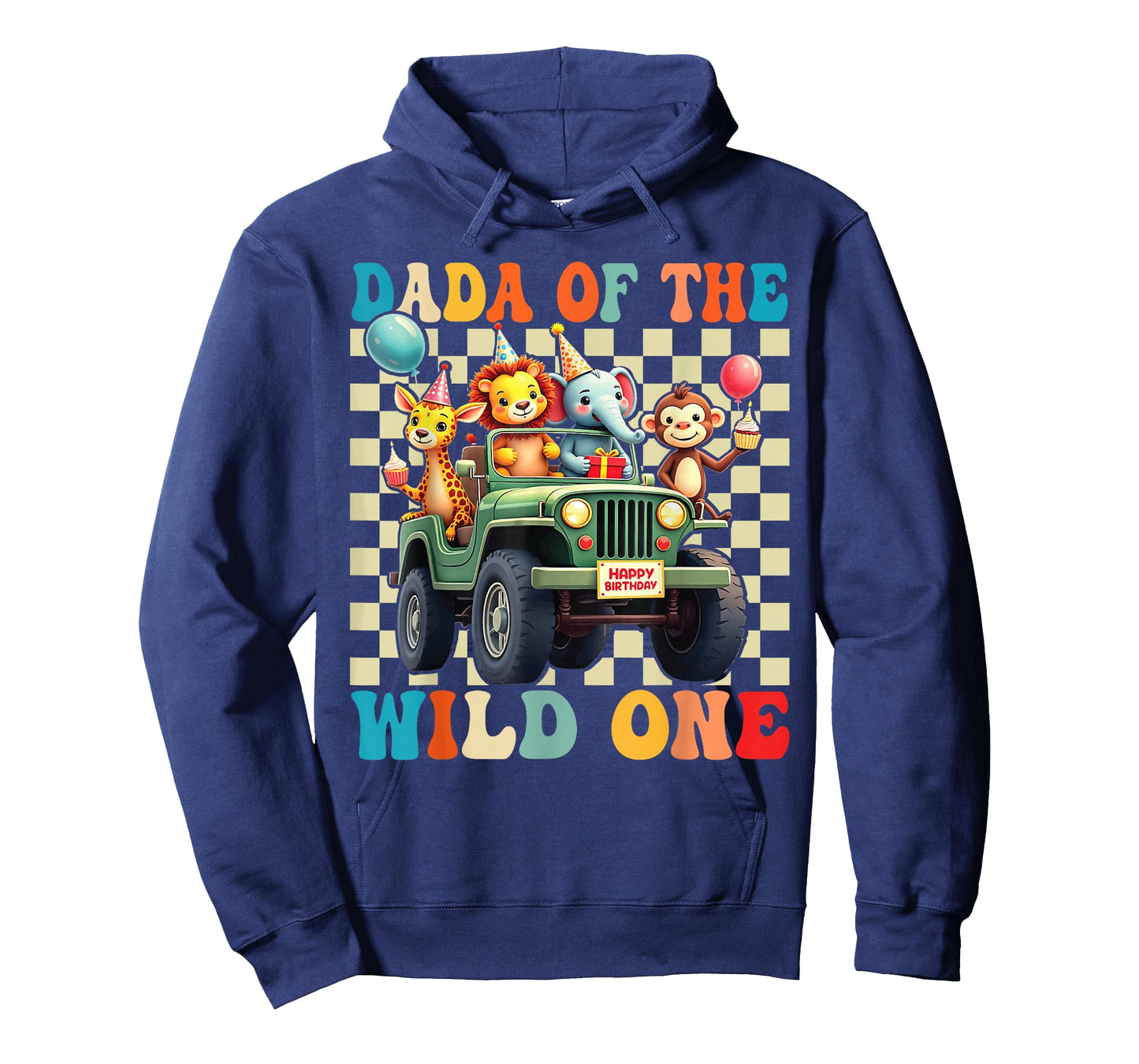 Dada of The Wild One 1st Birthday Safari Jungle Animals T-Shirt