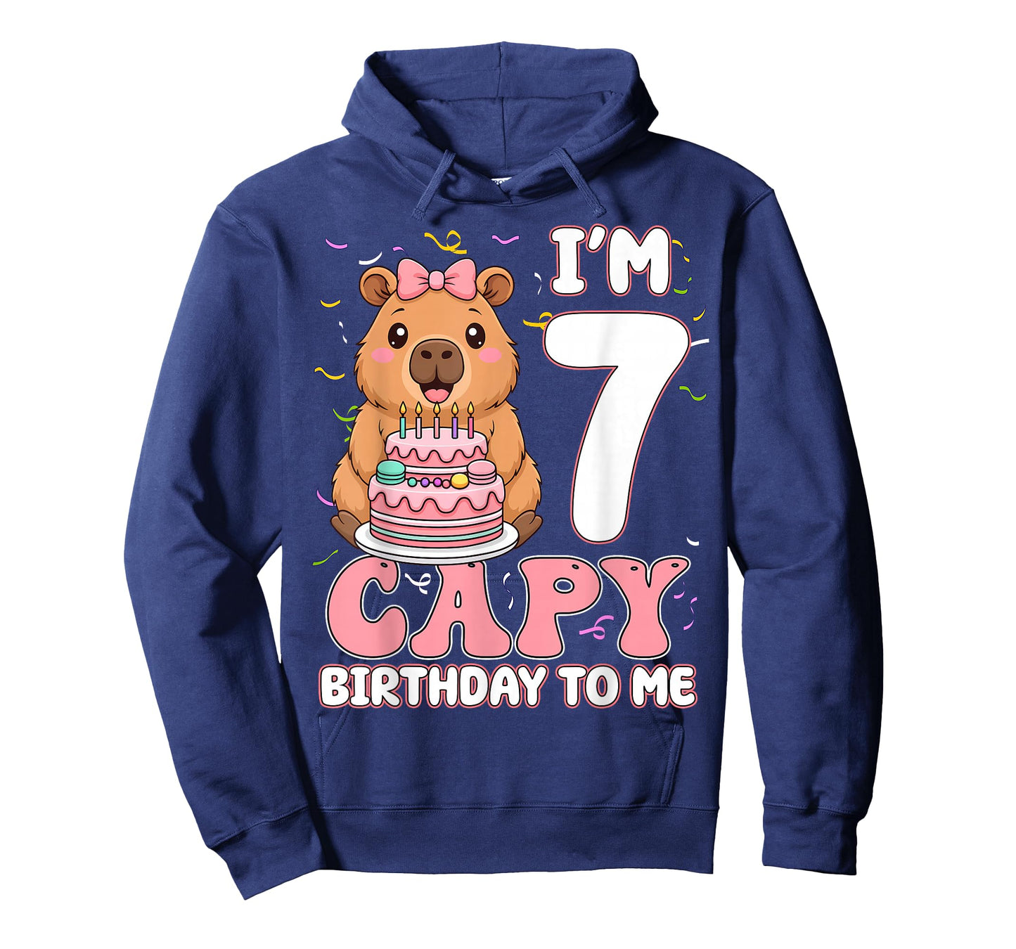 7 Years Old Capy Birthday to Me 7th Birthday Capybara Girl T-Shirt