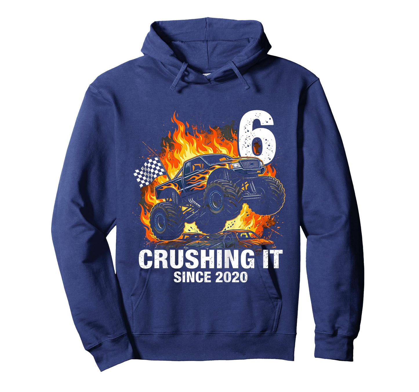 Kids 6th Birthday Truck Turning 6 Years Old Boy Born in 2020 T-Shirt