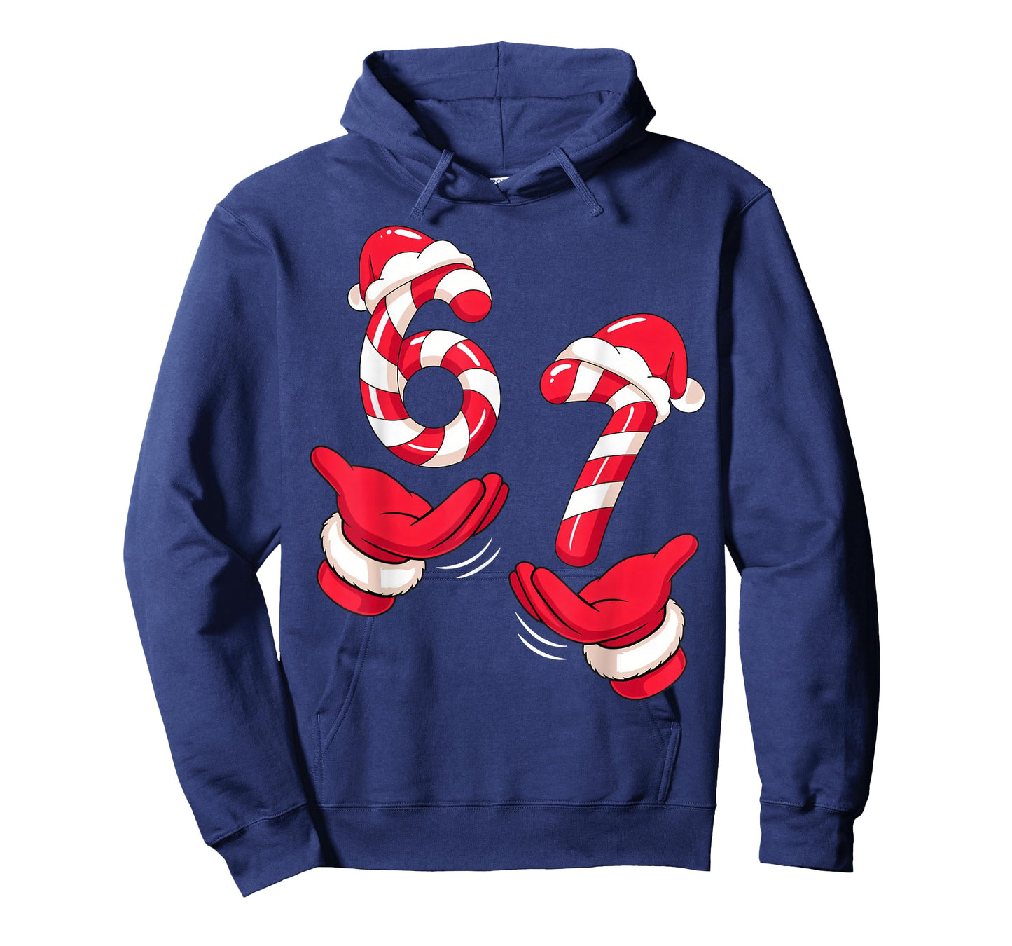 67 Meme Six Seven Candy Cane Christmas Boys Girls Kids T-Shirt