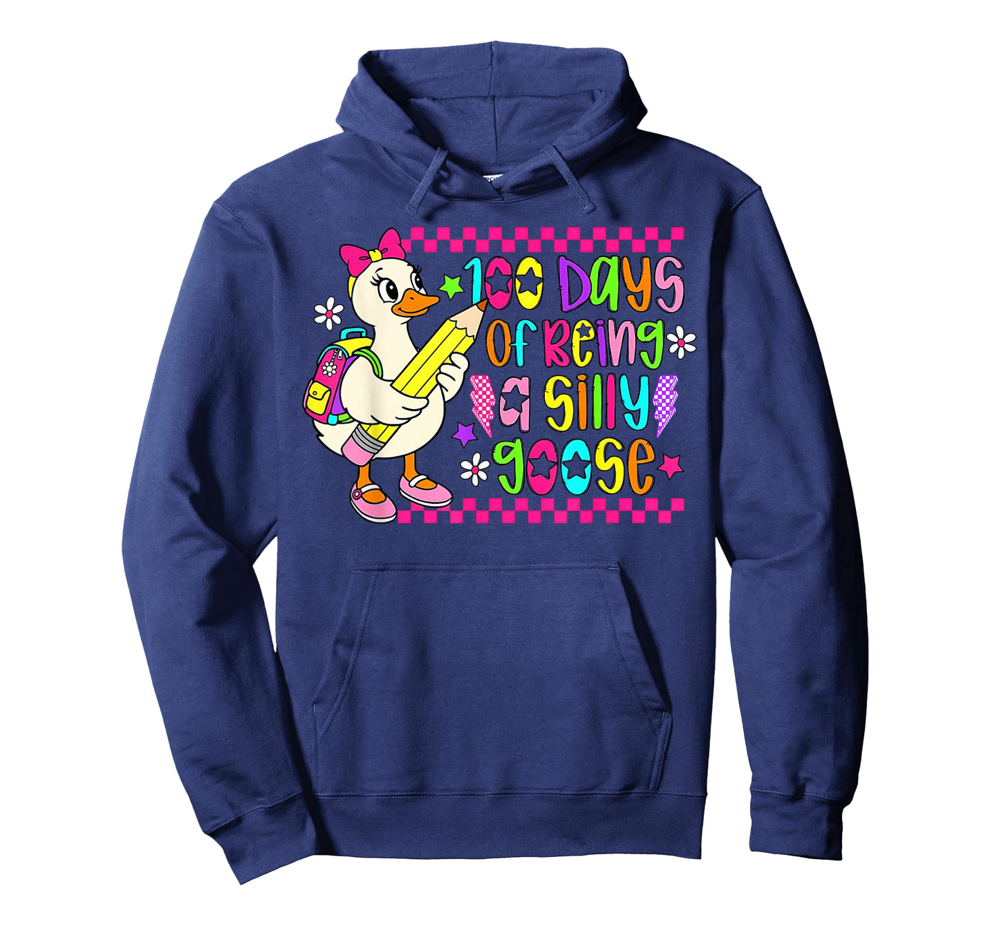 100 Days of School Girls Teacher 100th Day Silly Goose T-Shirt