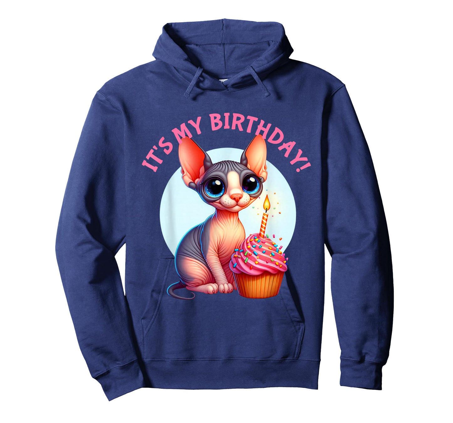 Kids Sphynx Cat Its My Birthday Cupcake Favorite Animal T-Shirt