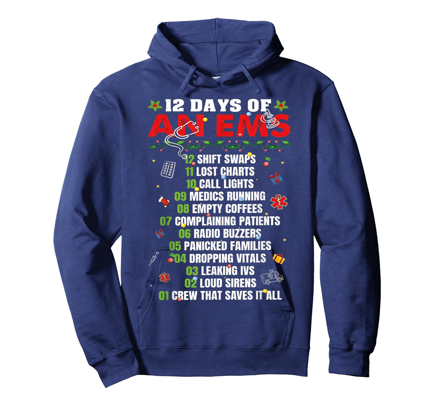 12 Day of an EMS Chrismtas T-Shirt