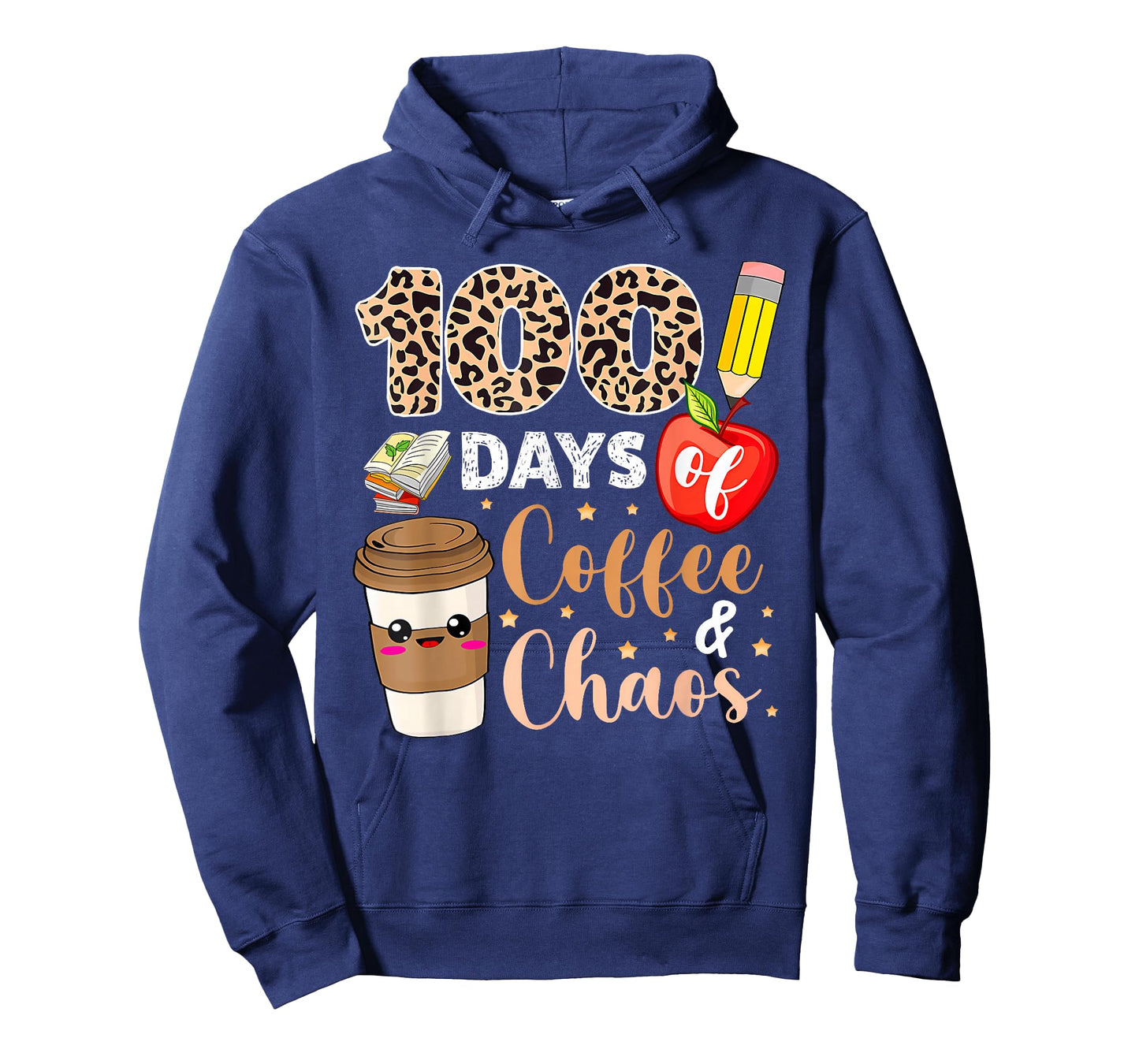100 Days of Coffee Chaos Shirt 100th Day of School Teachers T-Shirt
