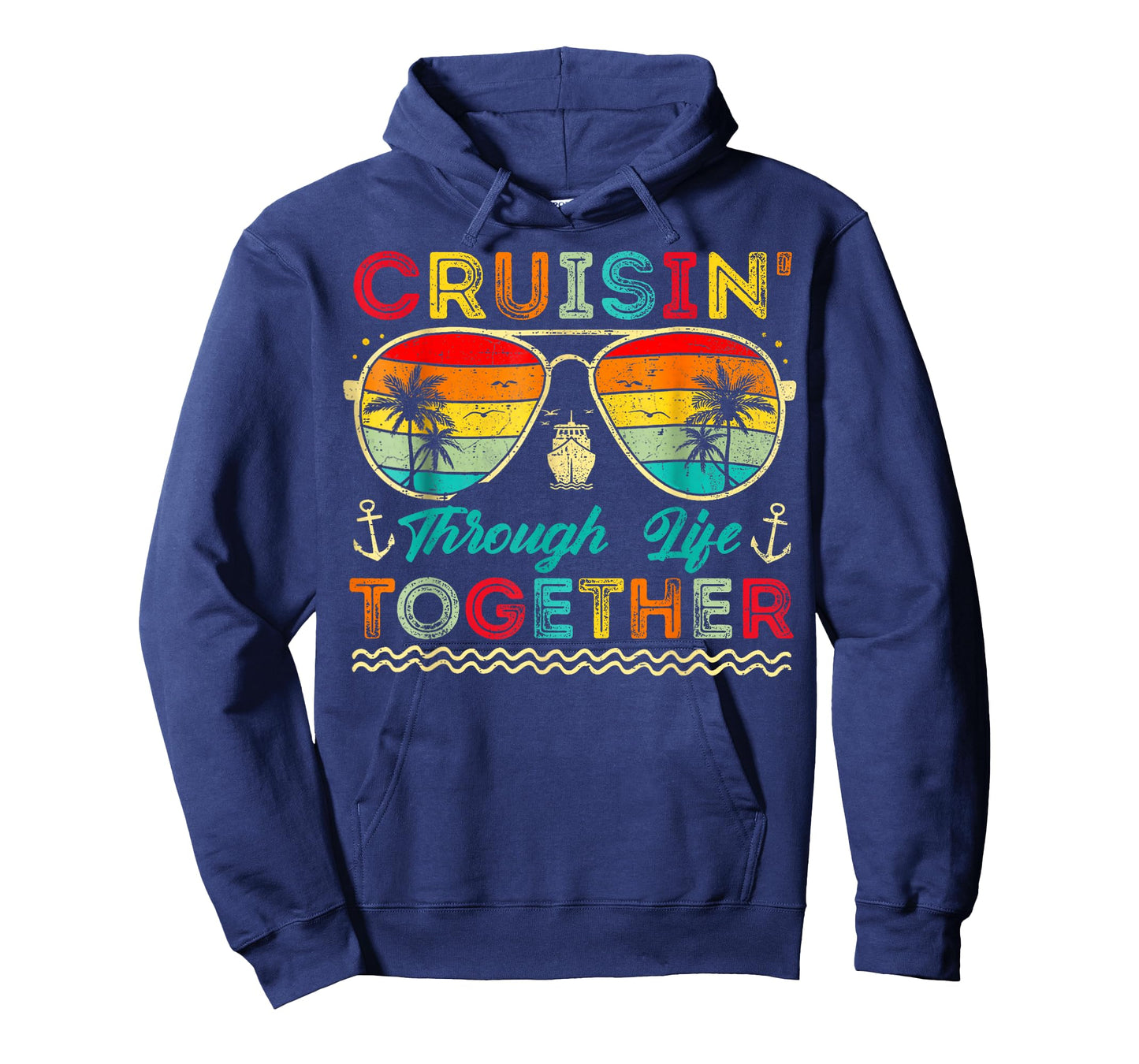Cruisin Through Life Together Husband and Wife Cruise Couple T-Shirt