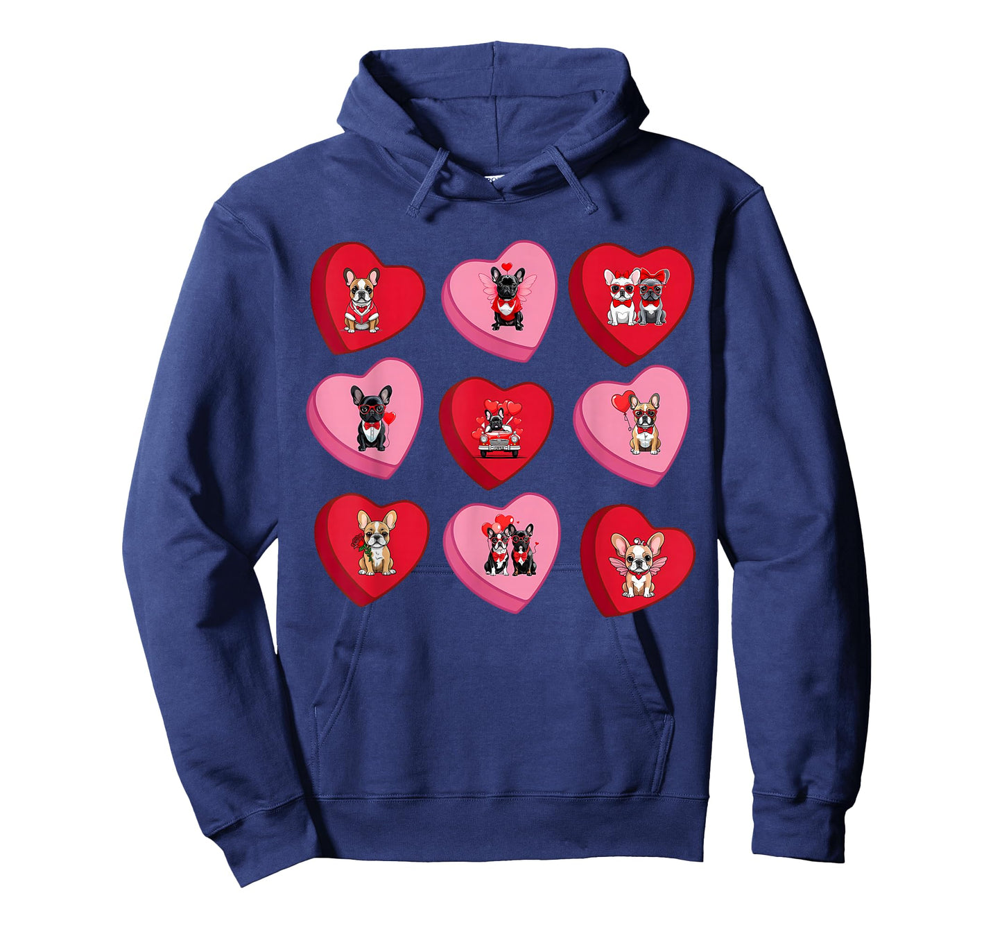 Heart Candy French Bulldog Valentine Day Dog Mom Pet Lover T-Shirt