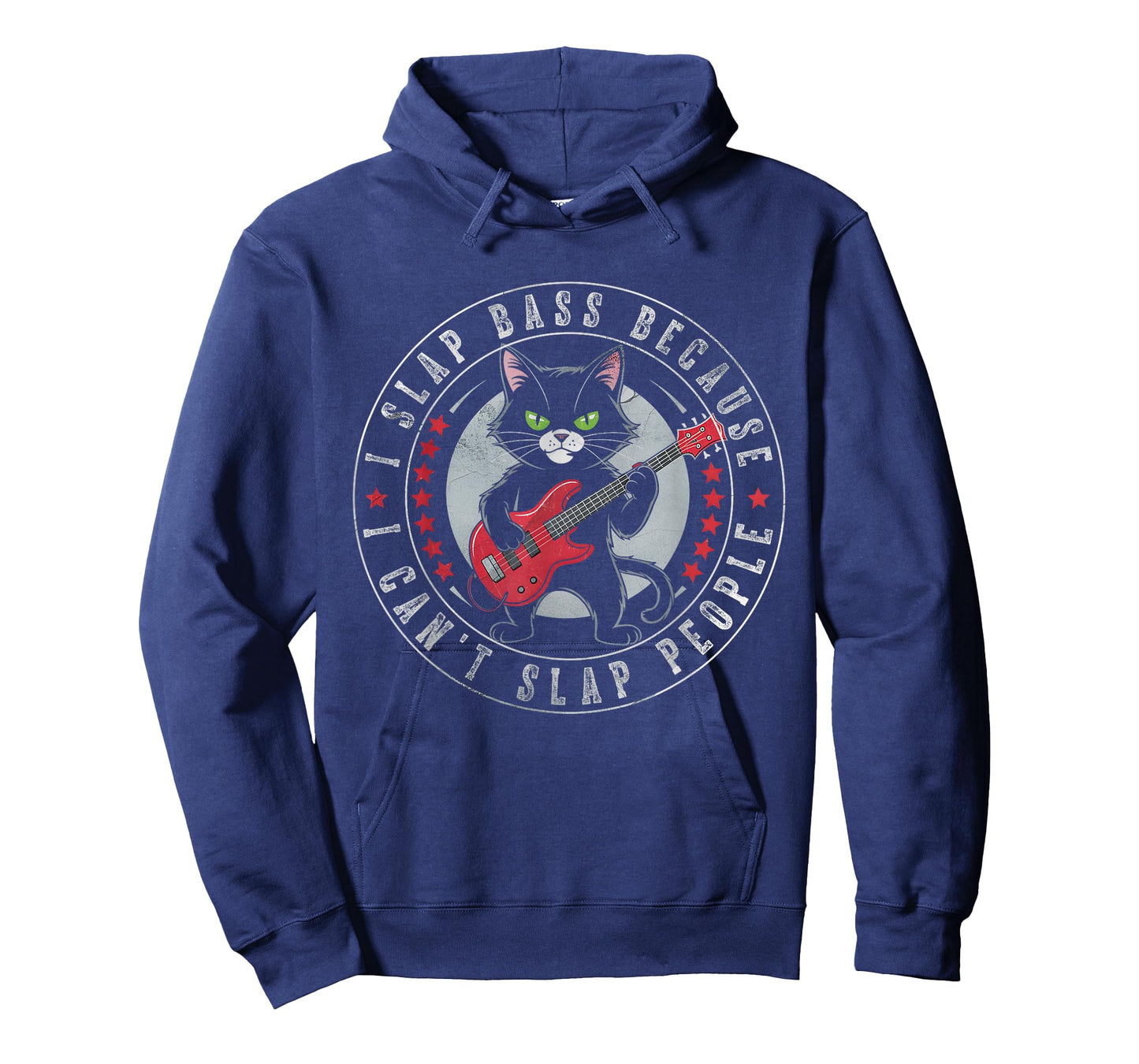 I Slap Bass Because I Can't Sl p People Guitar Cat Guitarist T-Shirt