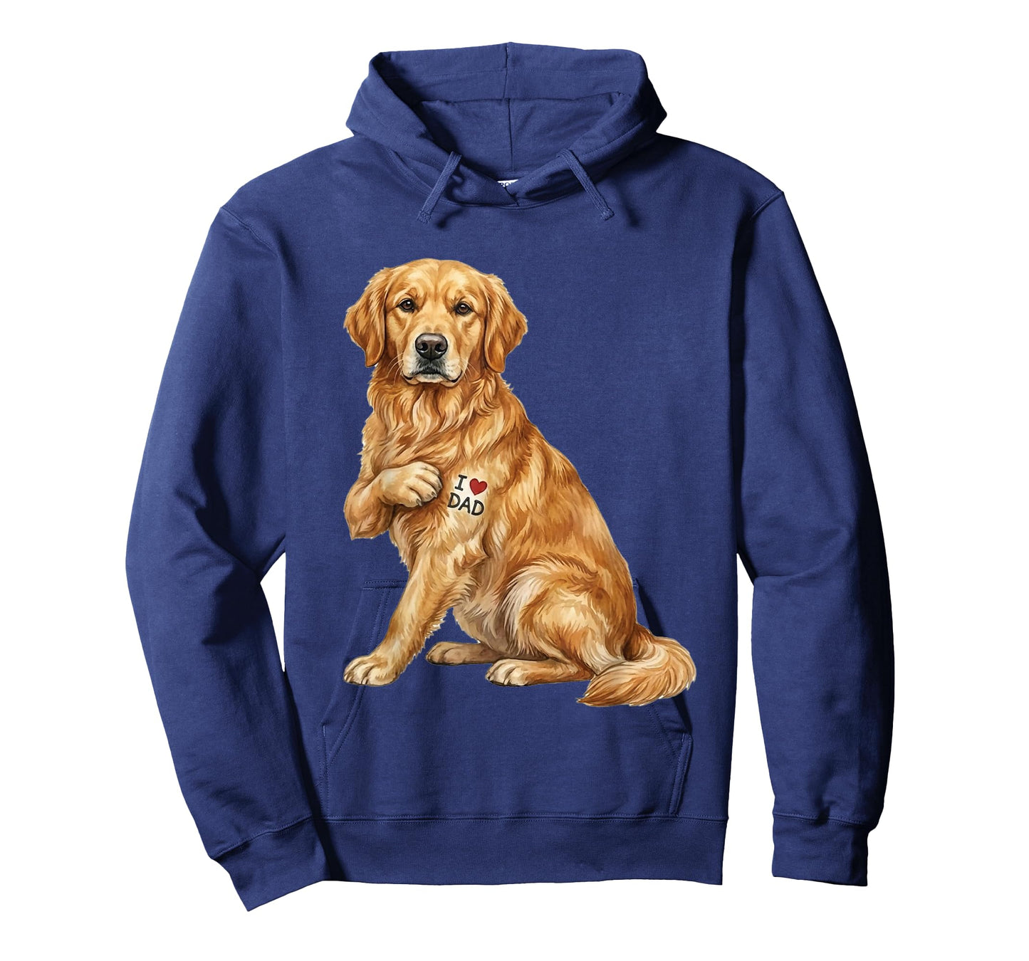Golden Retriever I Love Dad Dog Dad Father's Day T-Shirt
