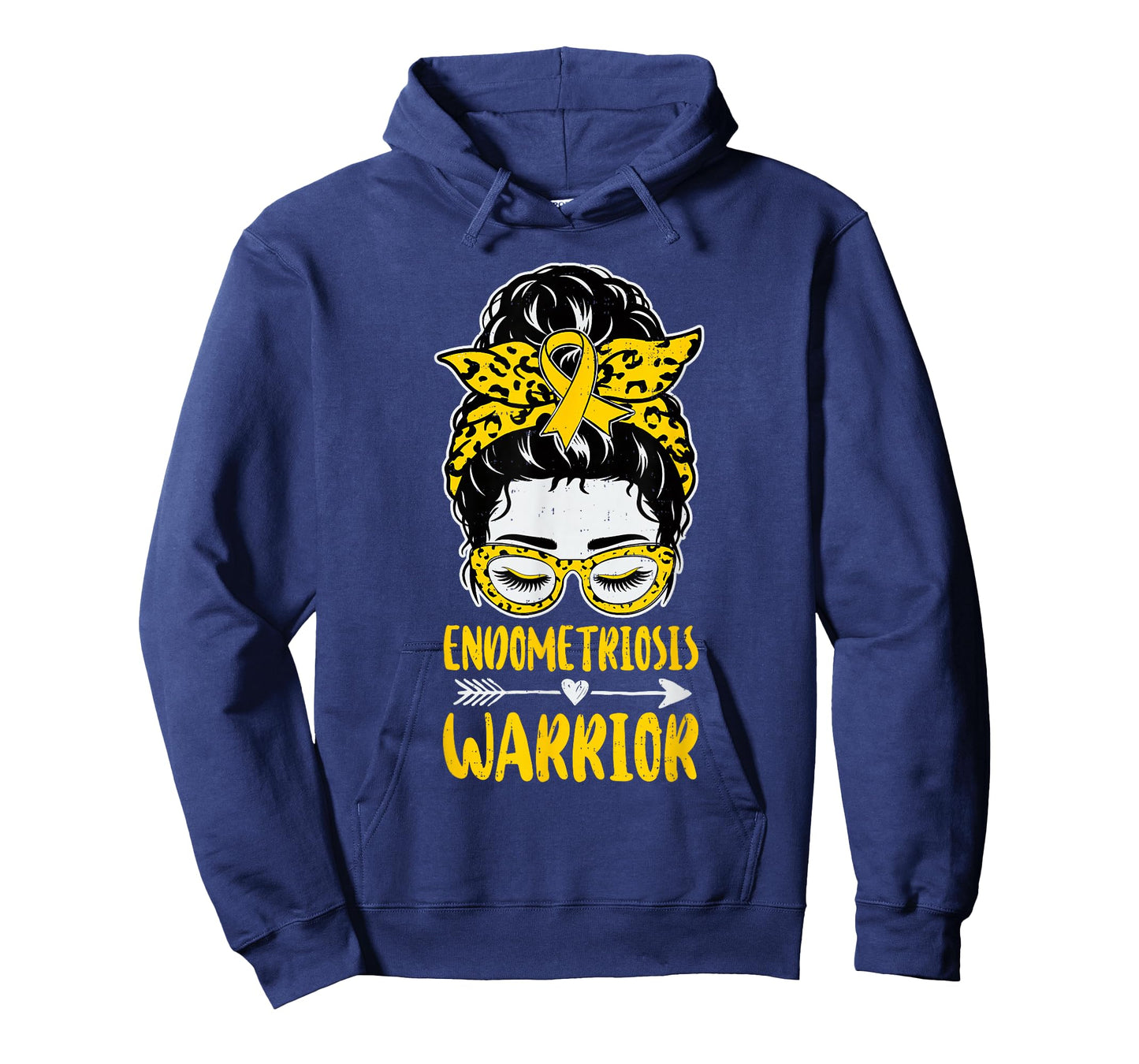 Endometriosis Warrior Awareness Yellow Ribbon Endo Womens T-Shirt