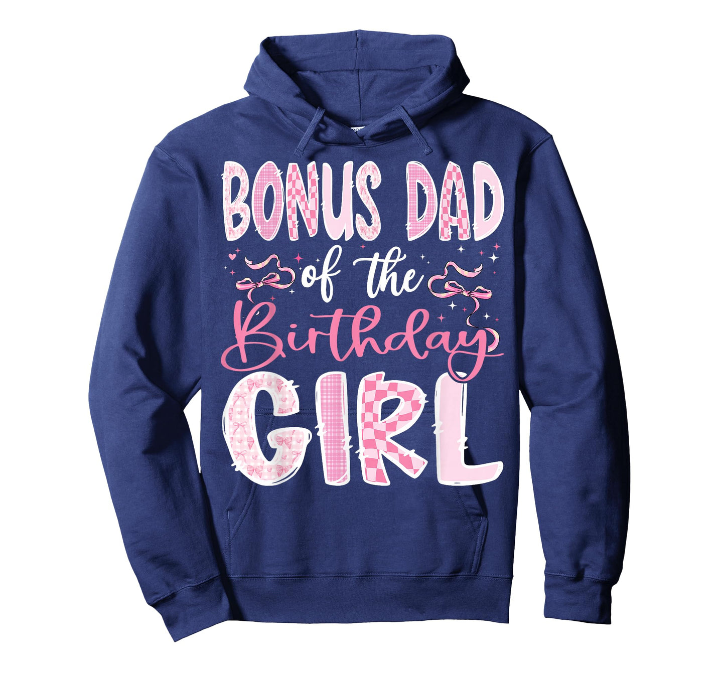 Bonus Dad of The Birthday Girl Pink Coquette Bow Family T-Shirt