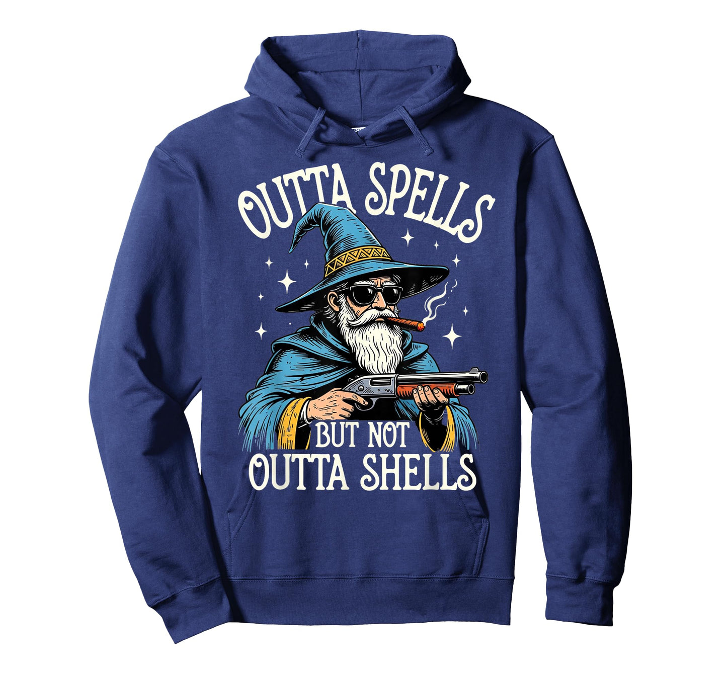 Fantasy Wizard Meme Outta Spells But Not Outta Shells Funny T-Shirt