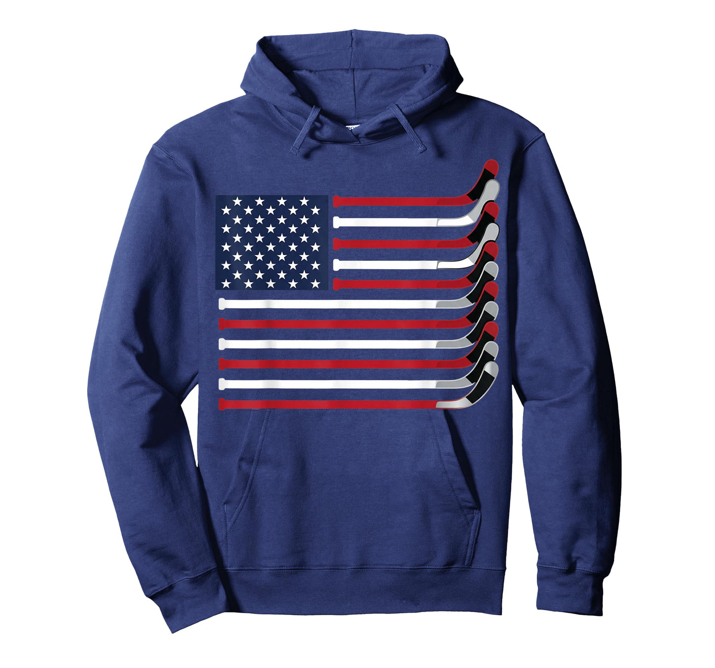 Hockey Stick USA Flag Hockey Player T-Shirt